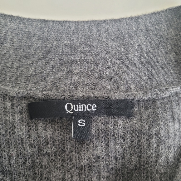 Quince Baby Alpaca Oversized Long Cardigan Sweater Gray Womens Small - Picture 3 of 6